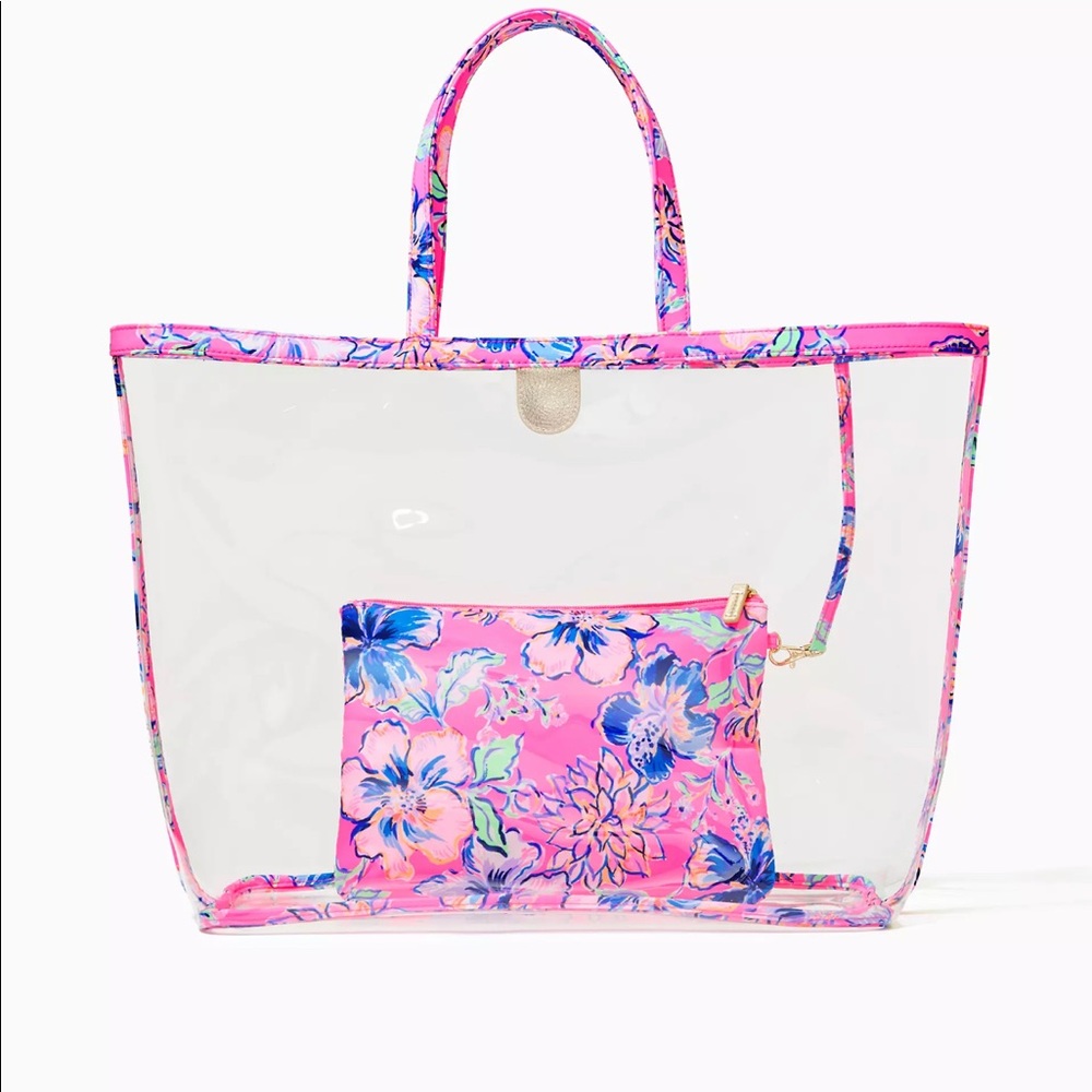 New Kendyl Tote Bag clear with small bag inside